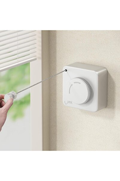 Arabest Retractable Clothesline 15.1ft, Wall Mounted Laundry Drying Rope with...