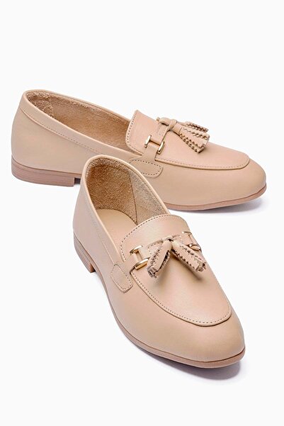 Mubiano حذاء باليه نسائي من الجلد الطبيعي مزين بشراشيب وتفاصيل مفصلة من نوع ل...