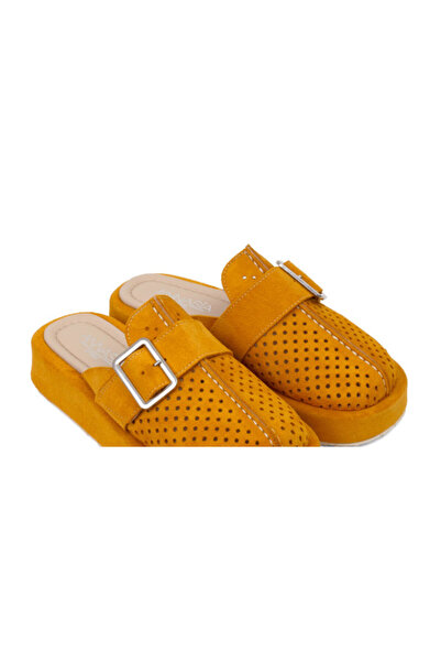 ANNASIA SHOES Papuci RUBY - Piele galbenă