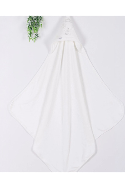 Ege Bebek Rabbit Embroidered 100% Cotton Baby Towel L Baby Towel Eraser