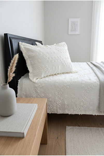 miar home perde tekstil غطاء سرير مفرد 180 × 260 سم - موديل فالون مع غطاء وسا...