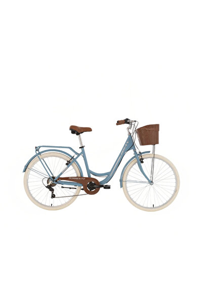 Bisan SORRENTO-S KADIN ŞEHİR BİSİKLETİ 44CM V 26 JANT 7 VİTES BEBE MAVİ SİLVER