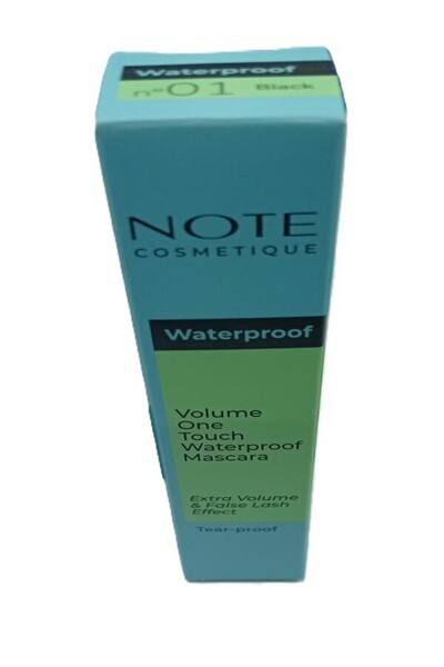 Note Cosmetics ماسكارا مقاومة للماء 01 أسود بتأثير الرموش الصناعية