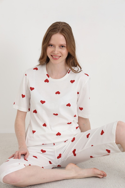 ELİTOL Βαμβακερό εμπριμέ γυναικείο σετ κάπρι