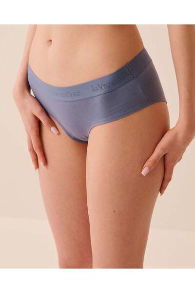 La Vie en Rose Cotton and Logo Elastic Band Hiphugger Panty