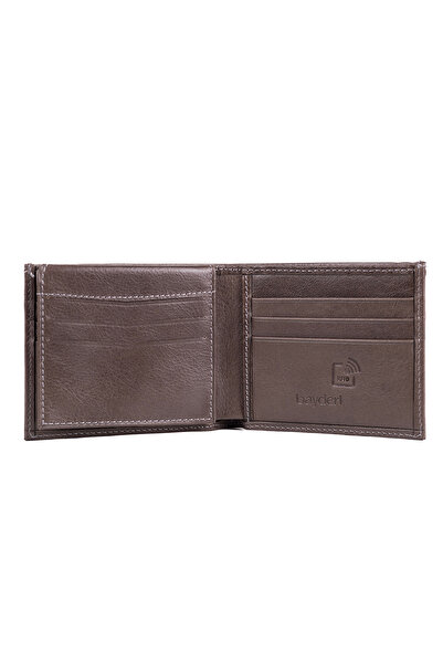 BAYDERİ Cowes Leather Card Holder Mink