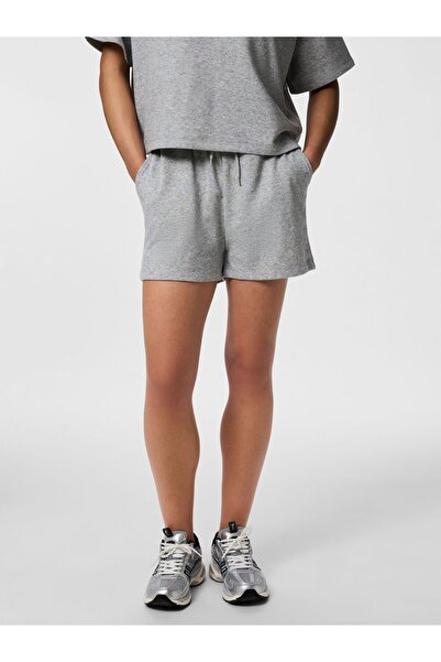 PIECES Teplákové kraťasy s vysokým pasem