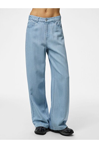PIECES Τζιν με φαρδιά γραμμή PCSMIDI MW