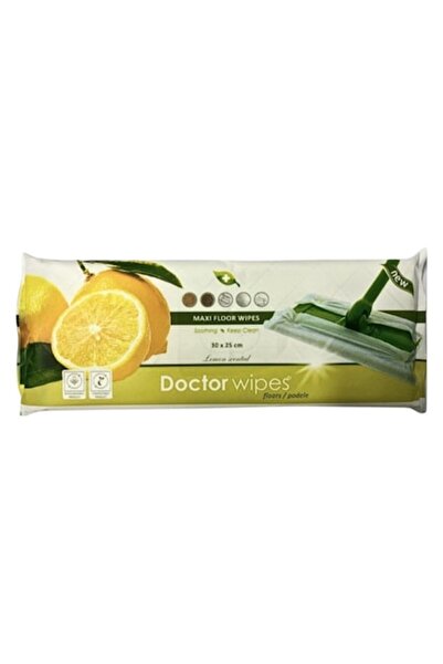 DOCTOR WIPES Șervețele umede pentru podele, 30×25 cm, Lămâie, 36 bucăți