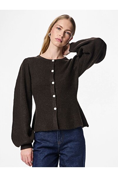 PIECES Strickjacke PCSILLY PUFFÄRMEL