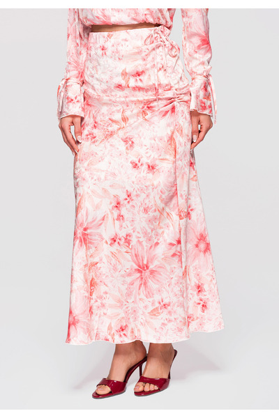 OMBRE Women's Elegant Maxi Skirt OW-GL-E0005 Rose