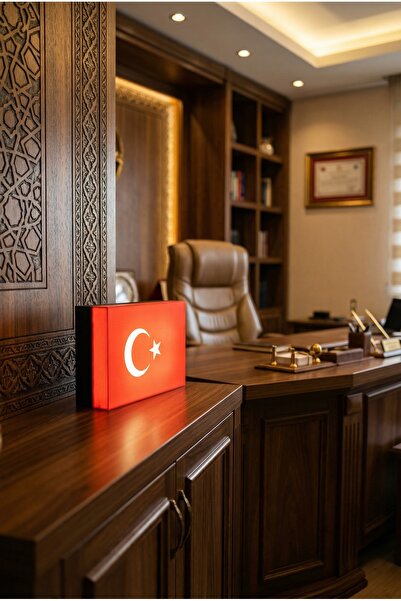 perim3d Türk Bayrağı Işıklı Dekor – Duruşunu Yansıtan Masa Üstü Tasarımı