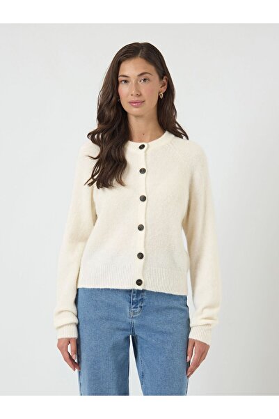 YAS Strickjacke YASJOHI WOLLMIX