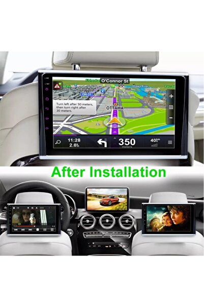 Generic قطعتان من شاشات السيارة الذكية بنظام أندرويد مقاس 10 بوصة مع دعم يوتي...