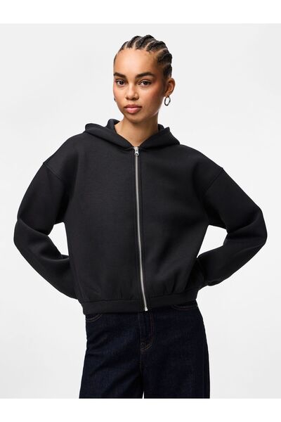 PIECES Hoodie PCBUCUBA REISSVERSCHLUSS SCUBA