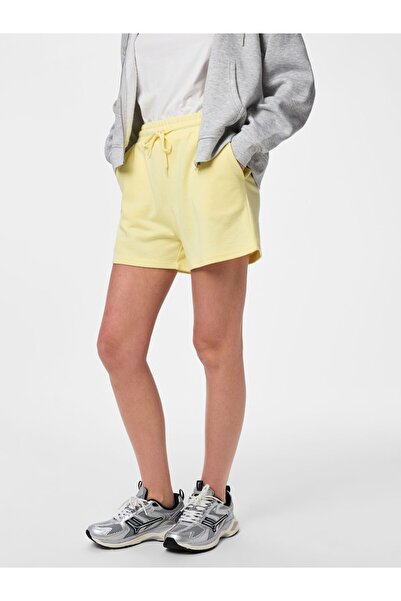 PIECES Teplákové kraťasy s vysokým pasem