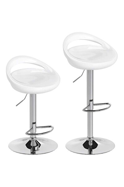 Grandia Set of 2 Rotating Bar Stools with Footrest, Adjustable Height, 46x41x...