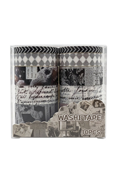 Şehir Online Mağazacılık Σετ 10 ταινιών Washi με νοσταλγικά σχέδια - Αισθητικ...