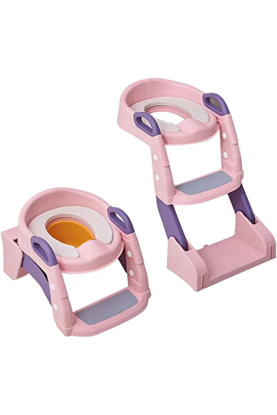 Little Mom Pink children's toilet reducer, foldable, ergonomic, PVC seat, sup...