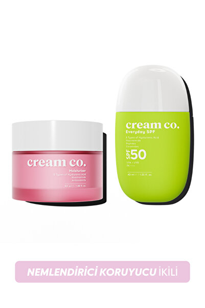 Cream Co. Nemlendirici Güneş Koruyucu İkili | Aydınlatıcı Leke Karşıtı | Mois...