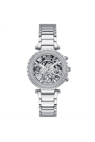 Guess Ceas Solstice, Multifunction, inox argintiu, carcasa 36mm, GW0403L1