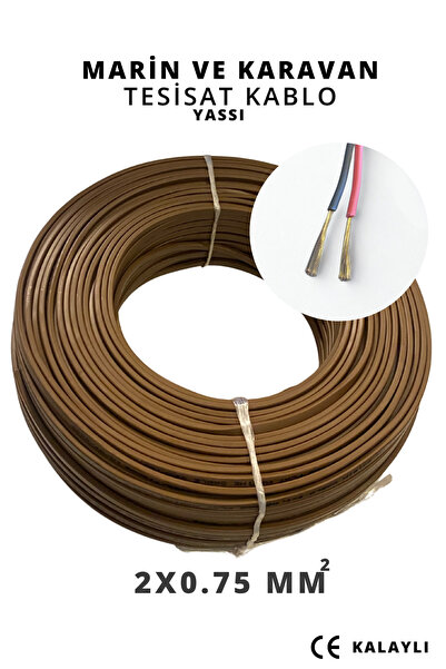 ERİŞİM Yassı Tesisat Kablo Marin ve Karavan 2x0.75 - 10M