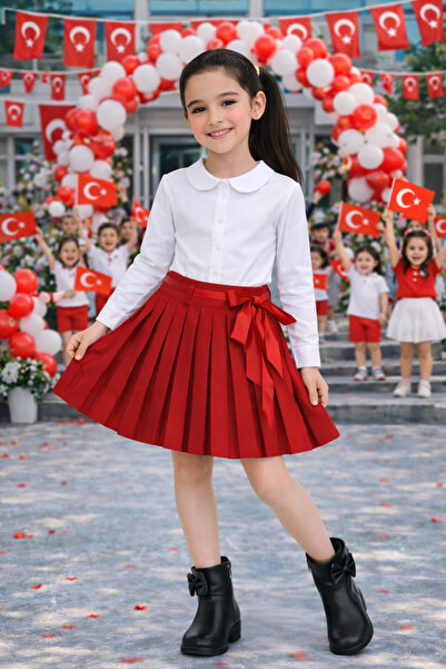 HER ŞEY NOTA www.herseynota.com Κοριτσίστικο λευκό μακρυμάνικο πουκάμισο – Πο...