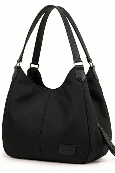 Cappadocia Vintage 5086 Shiny Black 3-Compartment Casual Women's Shoulder Bag...