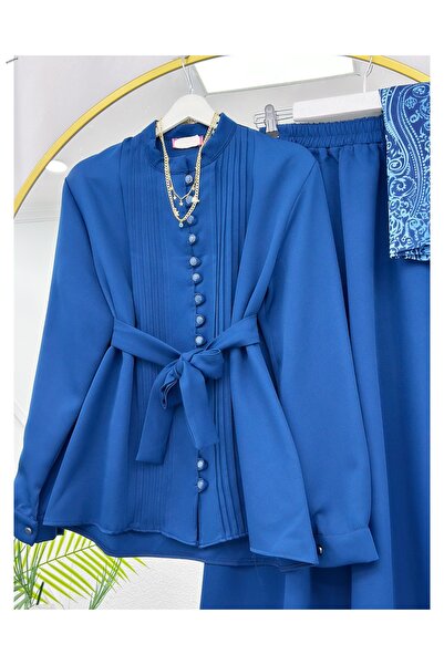 YEDİLALE Sequenced Buttoned Shirt Skirt Dual Set [Size Range 38-48, Including...