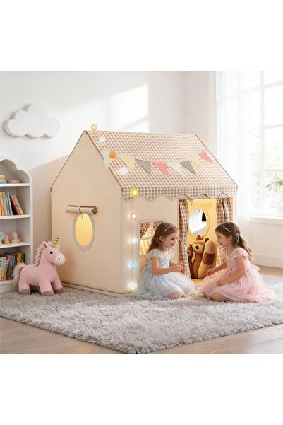 Pomefar خيمة كبيرة للأطفال مع إضاءة LED، بيت لعب داخلي وخارجي للأولاد والبنات...