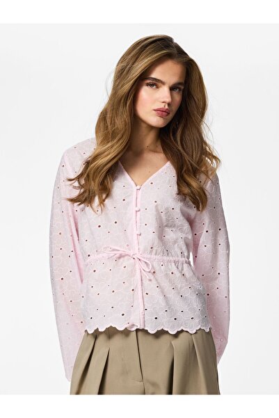 PIECES Bluse PCARMORINE STICKEREI
