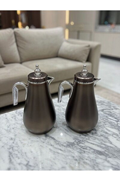 GOLDEN HOME Trams Avenca Set Brown Meil on Bronze with Silver Handle 1L 0,7 ml