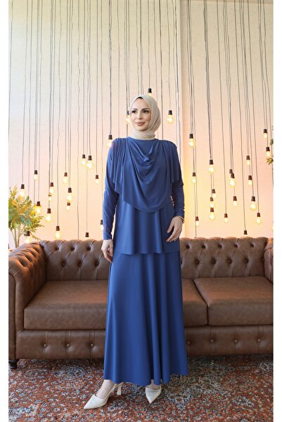 NİSUM MODA Degajeli Sandy Skirt Set