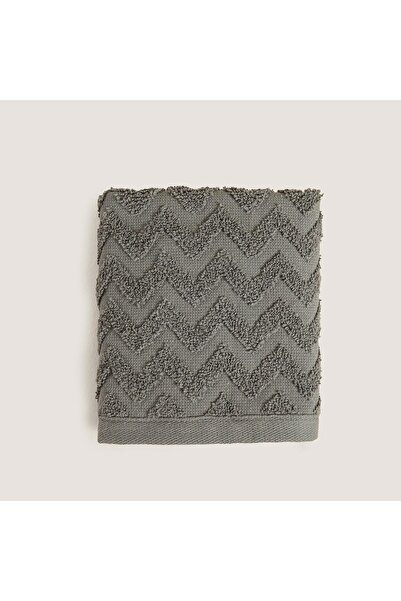 Chakra Зигзаг 100% памучна кърпа за ръце 30x40 см антрацит