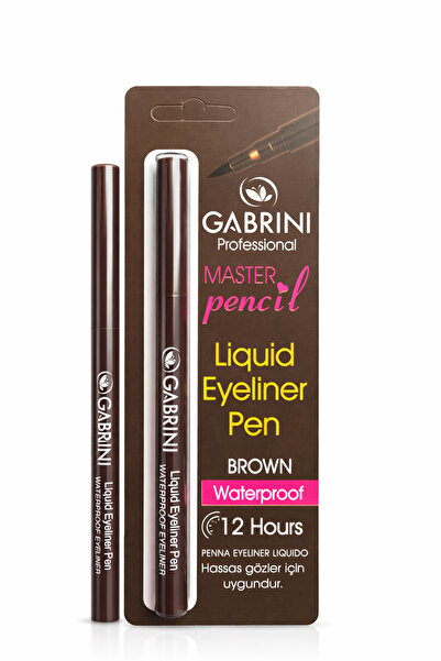 Gabrini Blue/Brown Liquid Eyeliner Waterproof – Precise application, long-las...
