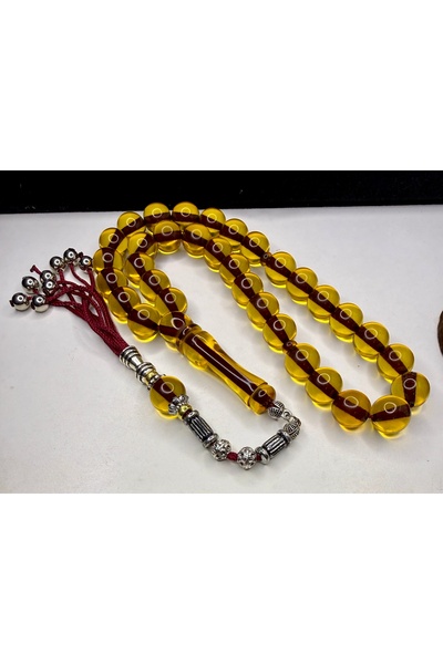 İskenderun Tesbihcilik Giant Size Ottoman Fire Simile Fire Amber Prayer Beads