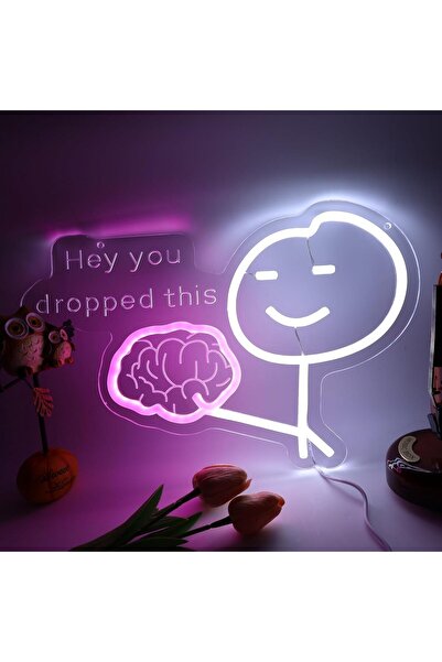 Slasa Hey You Dropped This Neon Sign 30x40 cm Multicolor LED with 6mm Acrylic...