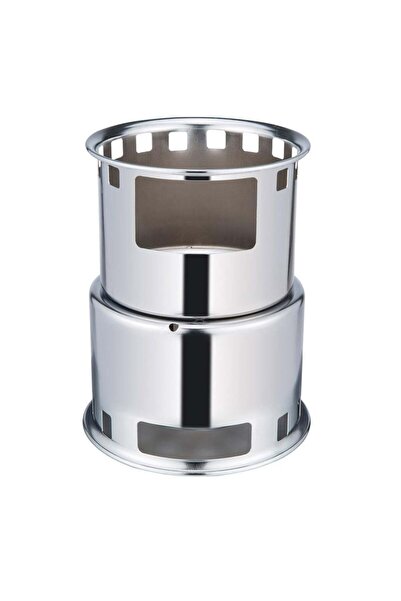 AL SANIDI Charcoal Stove, Charcoal Burner, Silver, Size 16*22 cm
