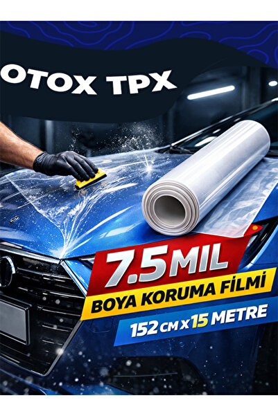 Otox TPX 7.5 Mil Şeffaf PPF Kaplama Film 152 cm x 15 Metre Crystal Clear Glos...