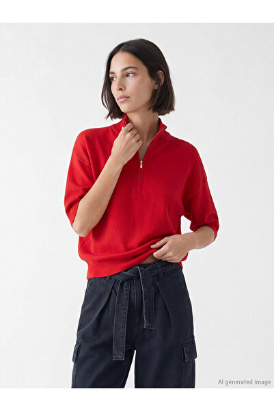 LC Waikiki Nevavm High Neck Oversize Women's Knitwear Sweater