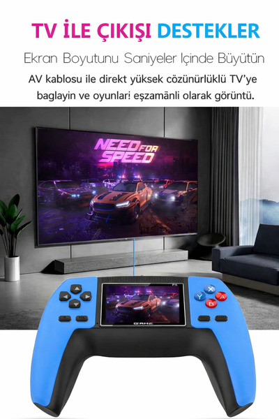 Retro Arcade P5 Oyun Konsolu 520 Oyun Kapasiteli Tv Bağlantı Özellikli Çift Kişilik Oynanabilir