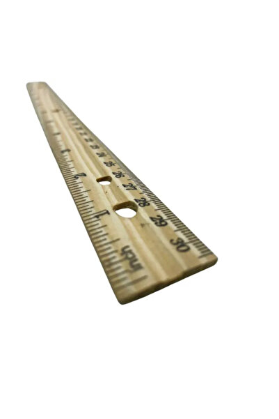 OEM Rigla 30 cm Fabricate din lemn culoare natur Inscriptionare de culoare ne...