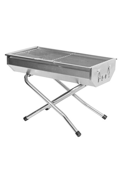 AL SANIDI Charcoal Grill for Trips, Charcoal Carrier for Grilling, Silver, Si...