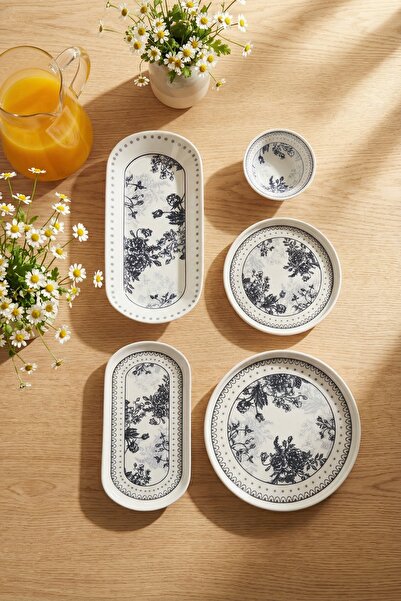 ACAR Blush 6 Kişilik 17 Parça Kahvaltı Takımı