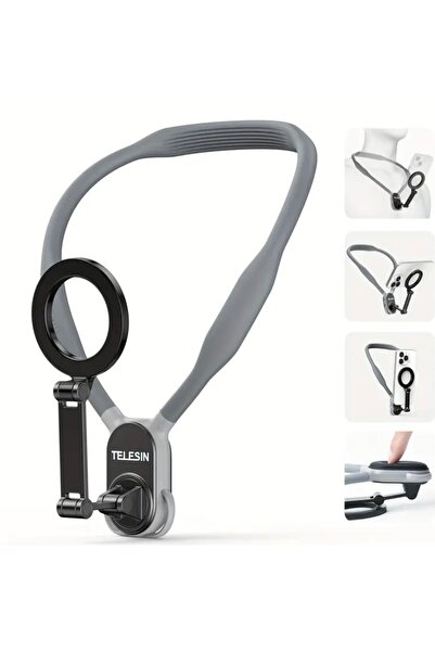 TELESIN Neck Mount for Filming – Hands Free Holder for Mobile and Action Cameras