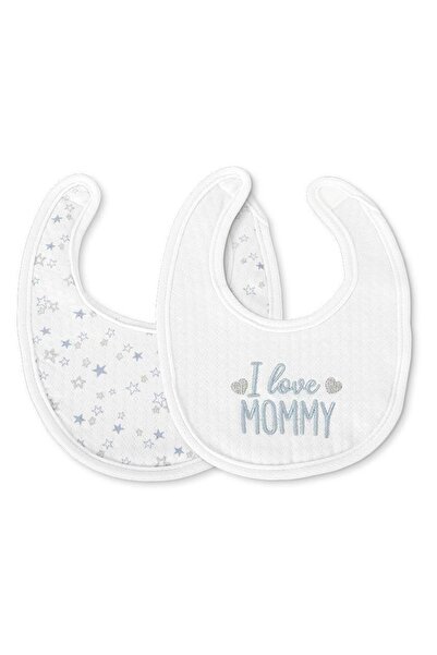 LORELLİ Σετ 2 βαμβακερών σαλιάρων για νεογέννητα, με βέλκρο, 0+ μηνών