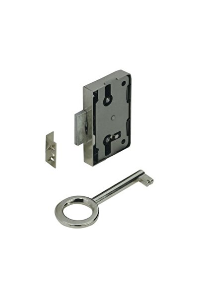 Hettich Furniture Lock 60x58 Mm, 1 Key, Nickel Plated