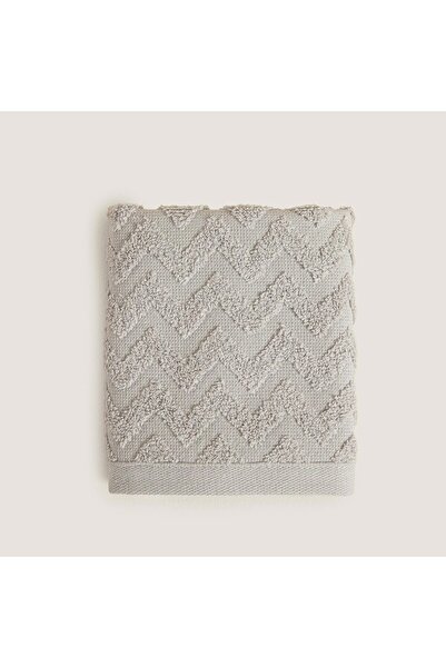 Chakra Зигзаг 100% памучна кърпа за ръце 30x40 см сива