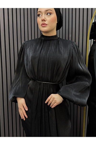 ENSA TESETTUR Βραδινό φόρεμα Meri σε μαύρο χρώμα