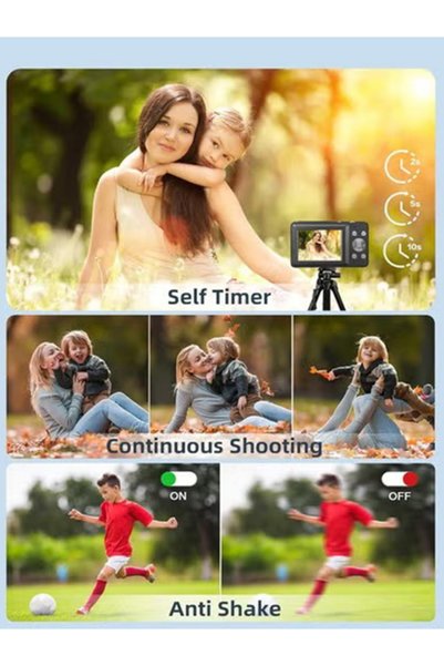 GENERAL Digital Camera Video Camcorder, FHD 1080P Kids Camera (44MP), Compact Camera 32GB 1 Batteries